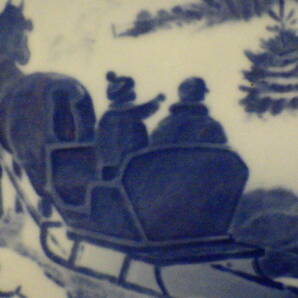 #12434 【希少・1964年】ロイヤルコペンハーゲン イヤープレート 昭和39年 クリスマスツリーを採りにいく 北欧 デンマーク 陶磁器の画像4