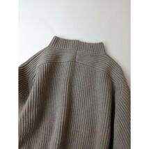 21AW イレーヴ YLEVE EX FINE MERINO WOOL KN P/O エクストラファイン メリノ ウール ニット セーター トップス ベージュ_画像4