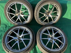 BBS RI-A024 RI-A025 18×8.0J+45 18×9.0J+50 PCD120 アルミ鍛造 1ピース ダイヤモンドブラック 2023年製ミシュラン PILOT SPORT 5