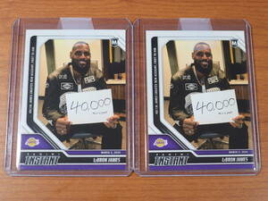 2枚 Panini Instant Lebron James 40000点達成記念カード First to 40K レブロン ジェームズ