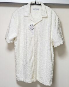 ジャカード　シャツ　XLサイズ　ザラ　ZARA