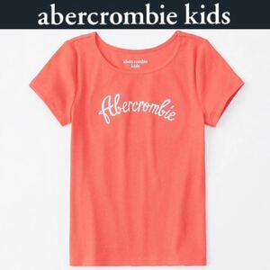 新品タグ付き☆Abercrombie kidsリブ半袖Tシャツ11/12 140オレンジ アバクロンビーキッズアバクロ キッズ アバクロンビー&フィッチ