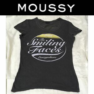 ビンテージ☆moussy 半袖Tシャツ 1 S チャコールグレー マウジー