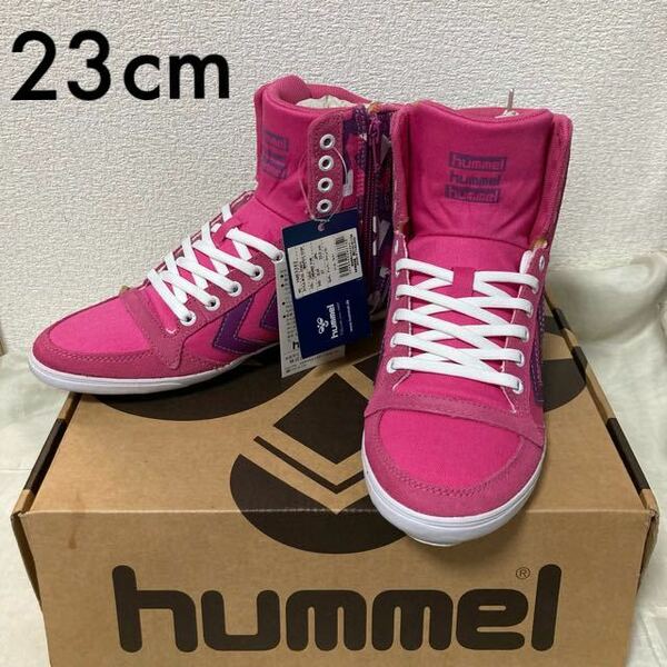 新品未使用☆ hummel ヒュンメル ハイカットスニーカー 23cm