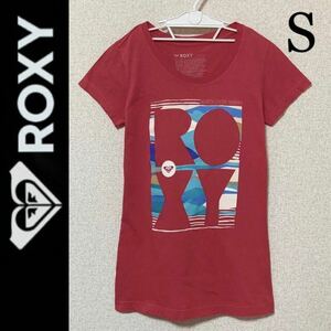 美品☆ROXY 半袖Tシャツ 半袖Ｔシャツ S 赤レッド ロキシー ハワイ