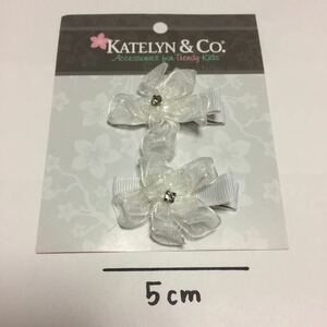  new goods *Katelyn&Co baby flower hairpin 2 piece set hair clip white white hairpin hair elastic Kids accessory 