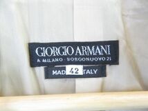 0130b21◆イタリア製◆シルク混◆GIORGIO ARMANI ジョルジオアルマーニ ノーカラー襟無し レーヨンジャケット 42/ブレザー/スーツ/コート_画像9