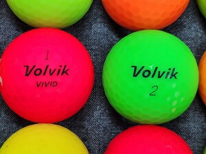 ロストボール 　Volvik ボルビック　VIVID /FLY ON/VIMAT/XT AMT　マットカラー混合　30個