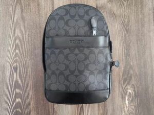 コーチ COACH レザー ボディバッグ ワンショルダーバッグ ブラック メンズ F54787 保存袋付き 新品未使用