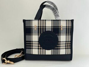 コーチ COACH ハンドバッグ ショルダーバッグ 2WAY レディース ジャガード ネイビー レディース 保存袋付き 新品未使用