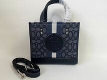 コーチ COACH ハンドバッグ レディース ショルダーバッグ 2WAY ジャガード ネイビー 保存袋付き 新品未使用_画像1