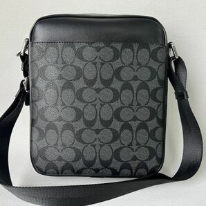 コーチ COACH ショルダーバッグ メンズバッグ 斜め掛けバッグ レザー ブラック 保存袋付き 新品未使用の画像2