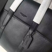 コーチ COACH アウトレット 本革 2WAY ビジネスバッグ ブリーフケース 58097 ブラック 保存袋付き 新品未使用_画像3