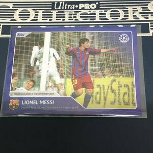 Topps UEFA Champions League 30 Seasons Celebration Lionel Messi FC Barcelona Scores first UCL goal #027 カード 即決