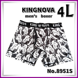 men's【4Lサイズ】◆新品◆KINGNOVA◆メンズ ボクサーパンツ＜前開き＞バッファロー◆8951S Aya