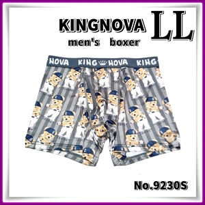 men's【LLサイズ】◆新品◆KINGNOVA◆メンズ ボクサーパンツ＜前開き＞野球くま◆9230S　Aya