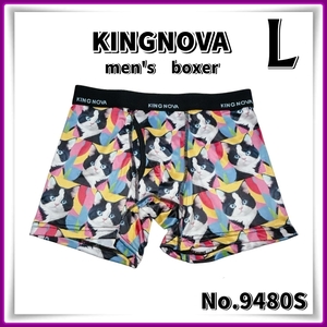 men's【Lサイズ】◆新品◆KINGNOVA◆メンズ ボクサーパンツ＜前開き＞ねこ◆9480S　Aya