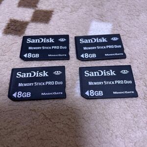 【8GB×4枚set】 SanDisk memory stick pro duo サンディスク メモリースティックプロデュオ