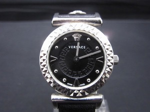 Ограниченная продажа Versace Versace Quartz Watch Ladies Black/Silver VEAAA00118