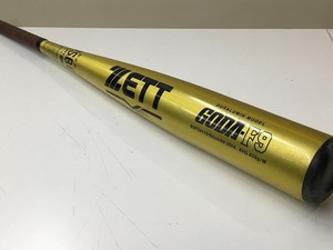 期間限定セール ゼット ZETT 【良品】 軟式用金属バット ゴールド GODAVF9