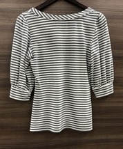 バーバリーブルーレーベル BURBERRY BLUE LABEL カットソー 半袖Tシャツ 春夏 グレー系 横ストライプ ロゴ_画像2