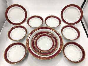 ノリタケ Noritake 食器 ゴールドミア 深皿 小皿 11枚組 おまとめセット 白 赤 金 6525