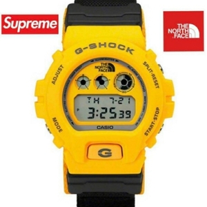 Supreme×THE NORTH FACE×G-SHOCK 限定トリプルコラボモデル Gショック カシオ デジタル 腕時計 イエロー DW-6900NS-9JR 国内正規モデル