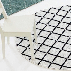 【送料無料】ラグ マット HOME RUG MAT 2024-2025 M Othello/NO.134-76238 #15 ホワイト （正円） 150x150cm