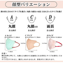 冷感 マスク 不織布 立体 55枚 53枚 丸顔 スモークグレー_画像3