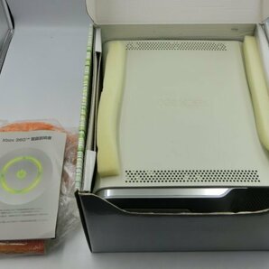 【中古現状品・通電確認済】 XBOX360 HD20GB ヘッドセット付 通電・トレイ開閉動作確認 1FA3-T100-3MA346の画像2