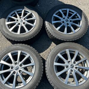 205/60r16 pcd114.3 5H 16インチ　6.5j OFF+53 アルミ　スタッドレス4本セット ダンロップ　c0117L