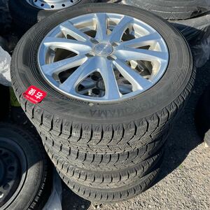 175/65r15 pcd100 4H 15インチ5.5j OFF+45 アルミスタッドレス4本セット　ヨコハマタイヤ　　　　　　c0318L