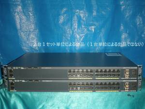 ☆2台セット！Stack Module付き！Cisco Catalyst2960-X [WS-C2960X-24TS-L V01]！(#F7-621)「100サイズ」☆ 