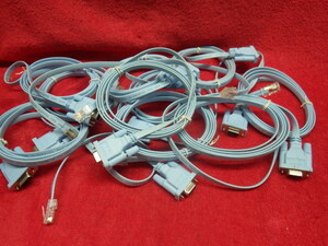 ☆未使用品？10本セット！シスコ/CISCO 純正！コンソールケーブル/72-3383-01 RJ-45 DB-9！(#Y-530)「60サイズ」☆