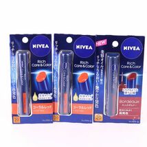 ニベア リップカラー 3点セット 未使用 まとめて コスメ レディース 2.0gサイズ NIVEA_画像1