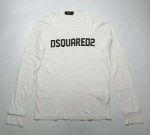 ディースクエアード DSQUARED2 センターロゴ Tシャツ 長袖Tシャツ　ロンT メンズ　Mサイズ　ホワイト