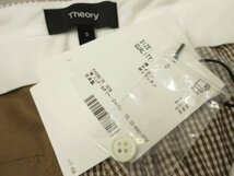 セオリー Theory ★ 定価￥29700(税込） 洗える シアサッカー ギンガム チェック パンツ ★ サイズ0 未使用_画像4