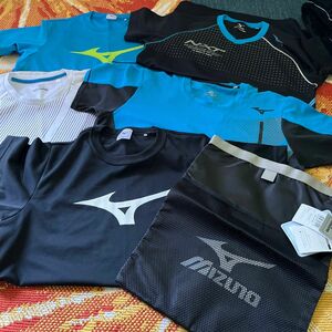 MIZUNO Tシャツ5枚セット 新品シューズ袋 スポーツウエア