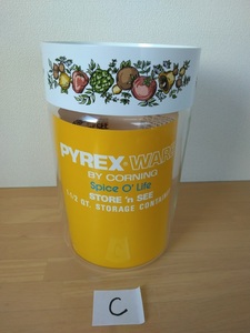  Pyrex canister C 1-1/2 QT. [ spice ob life ] OLD PYREX Spice of Life USA Vintage 