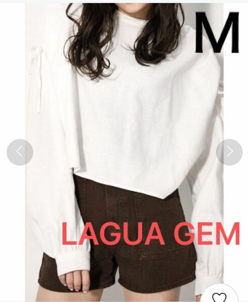 ラグアジェム　LAGUA GEM SHOULDER SHIRRINGトップス　ブラウス　M 