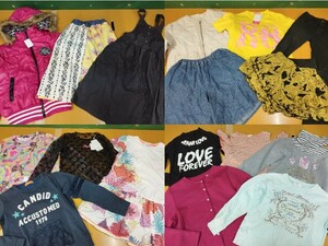 YF33　女の子　140〜150cm　40枚セット　子供服　ブランド入り　福袋　まとめ売り RONI,シスタージェニィ、H＆M,組曲、ポンポネットなど