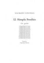 断裁済【ギター楽譜】「マウリツィオ・コロンナ 12 Simple Studies」全12曲31頁 Berben社_画像2