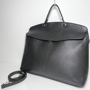 希少 フルラ バッグ レザー 2way マイパイパー FURLA ブラック 黒 ハンドバッグ ショルダー