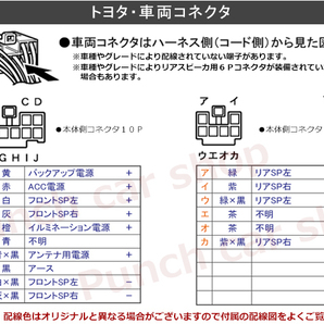新品 TOYOTA/DAIHATSU 逆カプラ 6P・10P トヨタ/ダイハツ オス コネクタ アンテナ コード ラジオ ナビ カーステ変換 ハーネス PO15Sの画像3