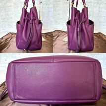 未使用級 MAURO GOVERNA 定価263,000円 現行品 BORSA5963 TAURILLON VIOLA マウロゴヴェルナ レザー 2WAY ハンドバッグ トート ショルダー_画像5