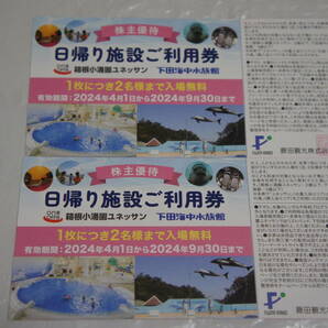 ★☆藤田観光株主優待 日帰り施設ご利用券（箱根小涌園ユネッサン／下田海中水族館）2枚 有効期限 2024年9月30日 送料無料☆★No2の画像1