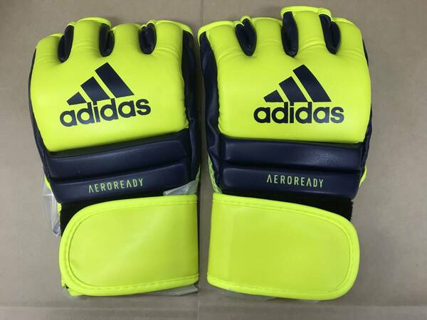 全国送料込　アディダス オープンフィンガーグローブ　Mサイズ　黄　adidas　新品　未使用