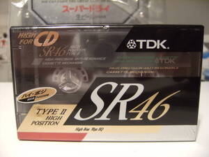 未使用★昭和レトロ★90年代★当時物 TDK TYPEⅡ High position SR46 ハイポジション 46分 カセットテープ★ハイポジ 録音テープ 旧車