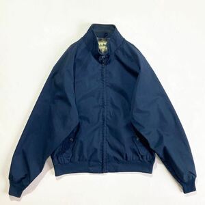 ビッグサイズ☆80s 90s L.L.Bean スイングトップ 紺 ビンテージ マドラスチェック フルジップ LLBEAN ハリントンジャケット ブルゾン