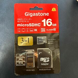 16GB microSDHCカード Gigastone class10 マイクロsdメモリカード アダプター付きGJ310/16G